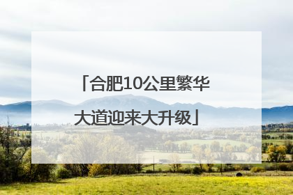 合肥10公里繁华大道迎来大升级