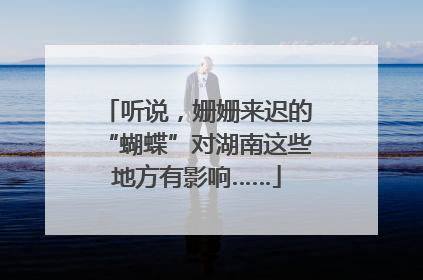 听说，姗姗来迟的“蝴蝶”对湖南这些地方有影响……
