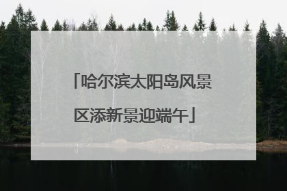 哈尔滨太阳岛风景区添新景迎端午