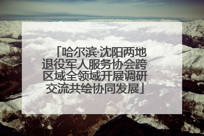 哈尔滨·沈阳两地退役军人服务协会跨区域全领域开展调研交流共绘协同发展