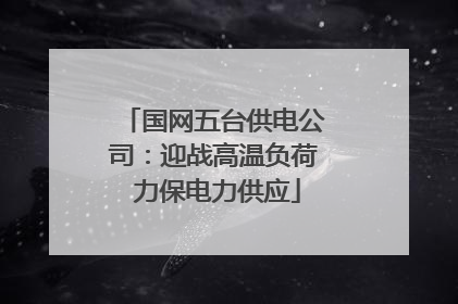 国网五台供电公司：迎战高温负荷 力保电力供应