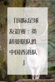 国际足球友谊赛：英超曼联队胜中国香港队