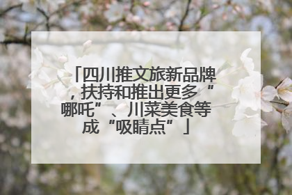 四川推文旅新品牌，扶持和推出更多“哪吒”、川菜美食等成“吸睛点”