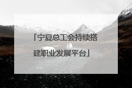 宁夏总工会持续搭建职业发展平台