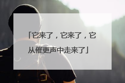 它来了，它来了，它从催更声中走来了