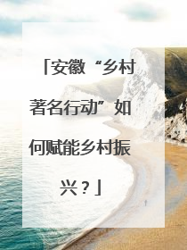 安徽“乡村著名行动”如何赋能乡村振兴？