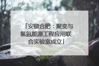 安徽合肥：聚变与氢氨能源工程应用联合实验室成立