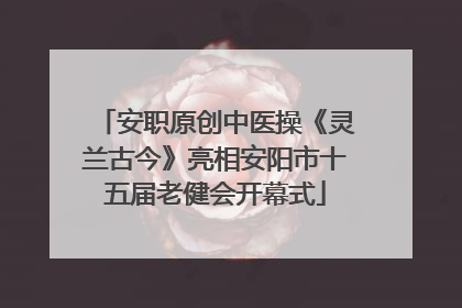 安职原创中医操《灵兰古今》亮相安阳市十五届老健会开幕式