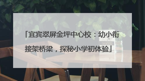宜宾翠屏金坪中心校：幼小衔接架桥梁，探秘小学初体验