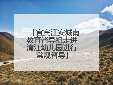 宜宾江安城南教育督导组走进淯江幼儿园进行常规督导