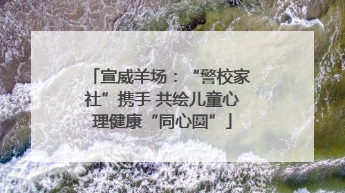 宣威羊场：“警校家社”携手 共绘儿童心理健康“同心圆”