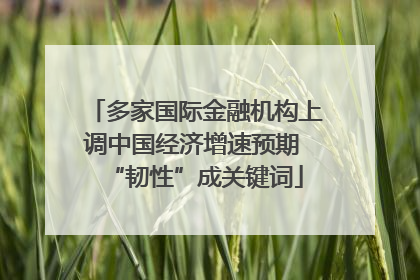 多家国际金融机构上调中国经济增速预期 “韧性”成关键词