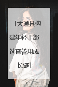 大通县构建年轻干部选育管用成长链
