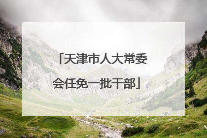 天津市人大常委会任免一批干部