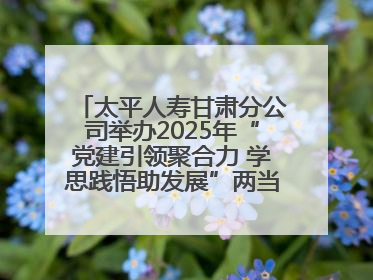 太平人寿甘肃分公司举办2025年“党建引领聚合力 学思践悟助发展”两当党建活动
