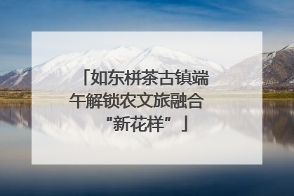 如东栟茶古镇端午解锁农文旅融合“新花样”