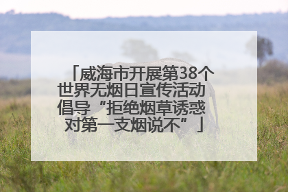 威海市开展第38个世界无烟日宣传活动 倡导“拒绝烟草诱惑 对第一支烟说不”