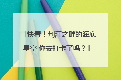 快看！荆江之畔的海底星空 你去打卡了吗？