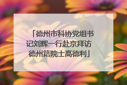德州市科协党组书记刘辉一行赴京拜访德州籍院士高德利