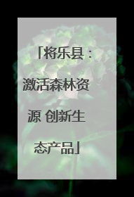 将乐县：激活森林资源 创新生态产品