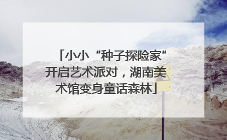 小小“种子探险家”开启艺术派对，湖南美术馆变身童话森林