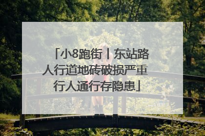 小8跑街丨东站路人行道地砖破损严重 行人通行存隐患