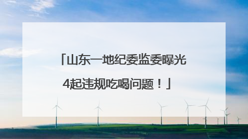 山东一地纪委监委曝光4起违规吃喝问题！
