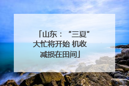 山东：“三夏”大忙将开始 机收减损在田间