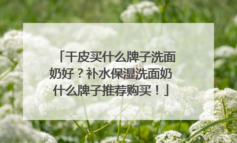 干皮买什么牌子洗面奶好？补水保湿洗面奶什么牌子推荐购买！