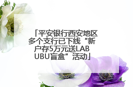 平安银行西安地区多个支行已下线“新户存5万元送LABUBU盲盒”活动