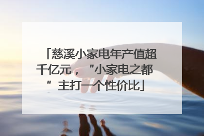 慈溪小家电年产值超千亿元，“小家电之都”主打一个性价比
