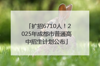 扩招6710人！2025年成都市普通高中招生计划公布
