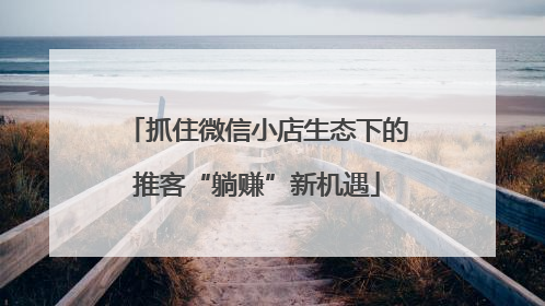 抓住微信小店生态下的推客“躺赚”新机遇