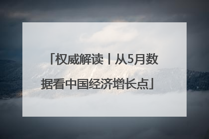 权威解读丨从5月数据看中国经济增长点
