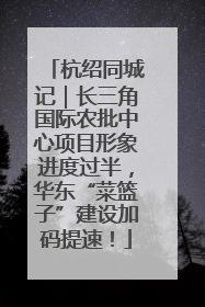 杭绍同城记｜长三角国际农批中心项目形象进度过半，华东“菜篮子”建设加码提速！