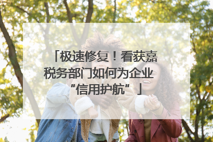 极速修复！看获嘉税务部门如何为企业“信用护航”