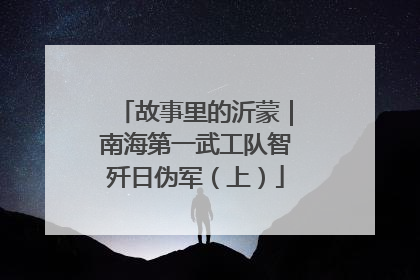 故事里的沂蒙｜南海第一武工队智歼日伪军（上）