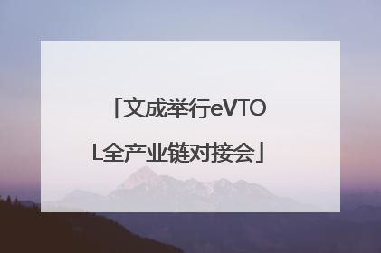 文成举行eVTOL全产业链对接会