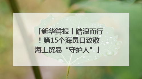 新华鲜报丨踏浪而行！第15个海员日致敬海上贸易“守护人”