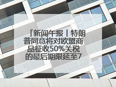 新闻午报丨特朗普同意将对欧盟商品征收50%关税的最后期限延至7月9日；00后舞蹈老师“花式”推介家乡岳阳>>