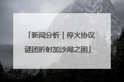 新闻分析｜停火协议谜团折射加沙局之困