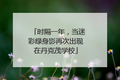 时隔一年，当迷彩绿身影再次出现在丹克茂学校