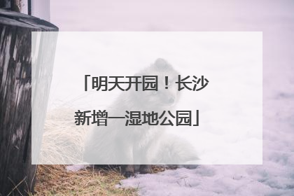 明天开园！长沙新增一湿地公园