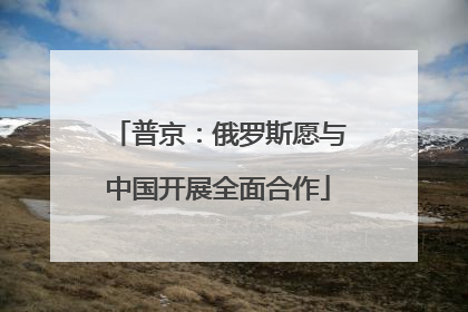 普京：俄罗斯愿与中国开展全面合作