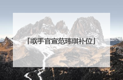 歌手官宣范玮琪补位