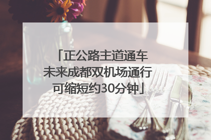 正公路主道通车 未来成都双机场通行可缩短约30分钟
