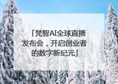 梵智AI全球直播发布会，开启创业者的数字新纪元