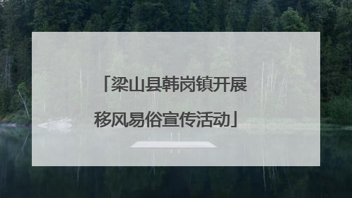 梁山县韩岗镇开展移风易俗宣传活动