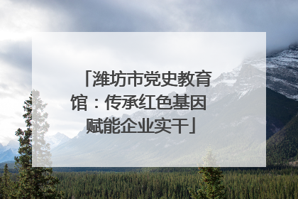 潍坊市党史教育馆:传承红色基因 赋能企业实干