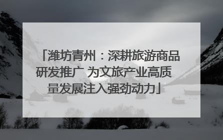 潍坊青州：深耕旅游商品研发推广 为文旅产业高质量发展注入强劲动力